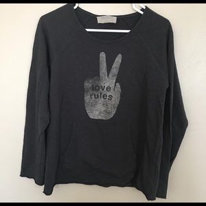 Zara sweatshirt size small LOVE RULES